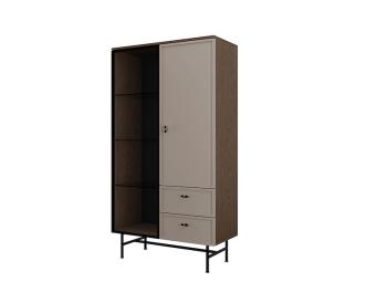 Jurek meble Elora 04 vitrin - fekete/baltic strom/karamell Elemes nappali bútorok