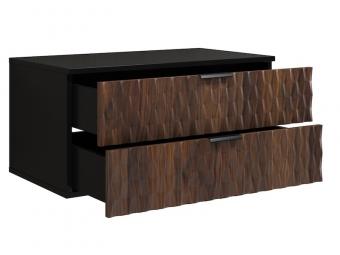 Helvetia meble Enzo 37 fali elem - fekete/catania Elemes fürdőszoba bútorok