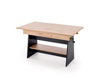Halmar meble Erika dohányzóasztal étkezőasztal - fekete/artisan tölgy Nappali