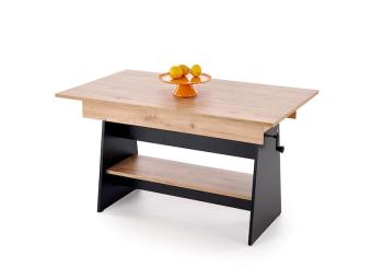 Halmar meble Erika dohányzóasztal étkezőasztal - fekete/artisan tölgy Nappali