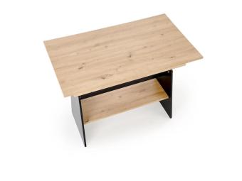 Halmar meble Erika dohányzóasztal étkezőasztal - fekete/artisan tölgy Nappali