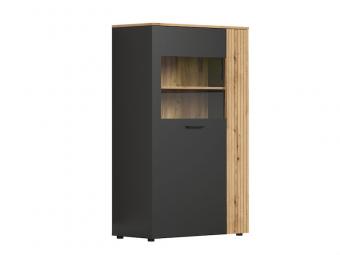 Mebelbos meble Esteban REG1D1W/146 vitrin - evoke tölgy/antracit Elemes nappali bútorok