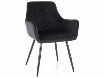 Signal meble Fig velvet szék - fekete/bluvel 19 Étkező