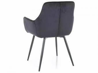 Signal meble Fig velvet szék - fekete/bluvel 19 Étkező