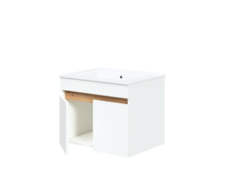 Halmar meble Figaro SU60/2D fali elem - fehér/artisan tölgy Elemes fürdőszoba bútorok