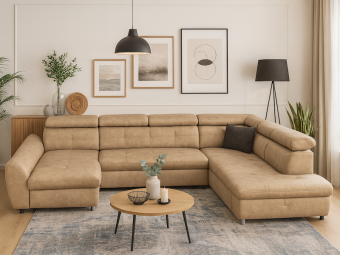Sandra design Firenze U sarokgarnitúra - B kat. - balos Ülőgarnitúra