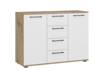 Halmar meble Flex KM-02 komód - artisan tölgy/fehér Elemes hálószobák