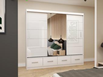 Florence 250 tolóajtós gardróbszekrény