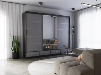 Florence 250 tolóajtós gardróbszekrény