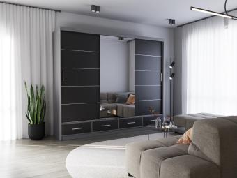 Florence 250 tolóajtós gardróbszekrény