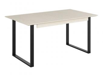 BRW Meble Fusion 160 I étkezőasztal - fekete/fehérített tölgy Étkező