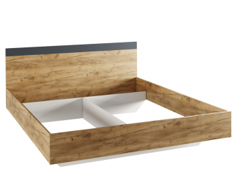 Tempo meble hálószoba Gabriela LOZ160 franciaágy - artisan tölgy/grafit Elemes hálószobák