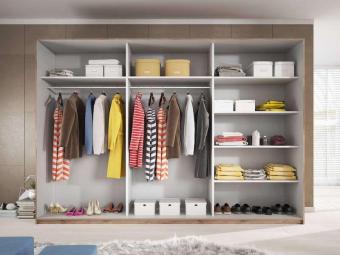 Helvetia meble Galaxy 19/270 tolóajtós gardróbszekrény - fehér/beaufort tölgy Elemes hálószobák