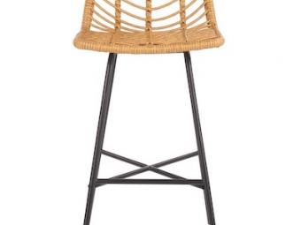 Halmar meble H-97 bárszék - fekete/natur rattan Étkező