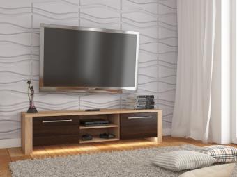 Renar meble Helix TV állvány - világos sonoma tölgy/sötét sonoma tölgy Nappali