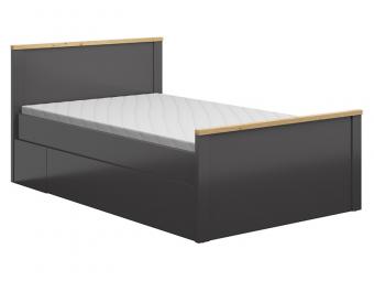 BRW Meble Hesen LOZ120 ágykeret - grafit/artisan tölgy Elemes nappali bútorok