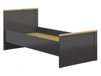 BRW Meble Hesen LOZ90 ágykeret - grafit/artisan tölgy Elemes nappali bútorok