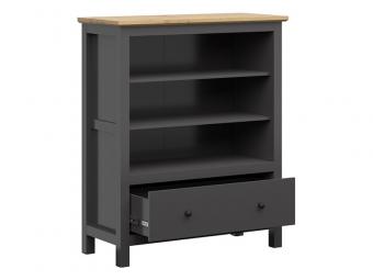 BRW Meble Hesen REG1S komód - grafit/artisan tölgy Elemes nappali bútorok