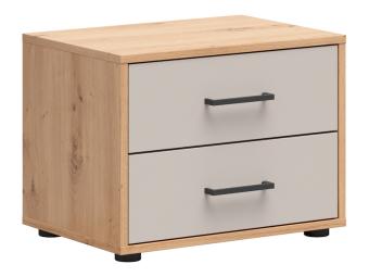 BRW Meble Hinton KOM1S éjjeliszekrény - artisan tölgy/kasmir Elemes hálószobák