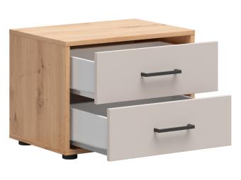 BRW Meble Hinton KOM1S éjjeliszekrény - artisan tölgy/kasmir Elemes hálószobák