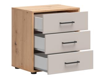 BRW Meble Hinton KOM3S komód - artisan tölgy/kasmir Elemes hálószobák