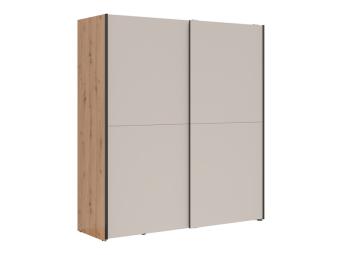 BRW Meble Hinton SZF2D tolóajtós gardróbszekrény - artisan tölgy/kasmir Elemes hálószobák