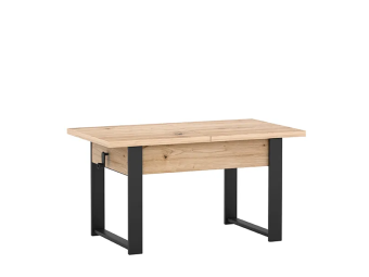 Jarstol meble Hugo dohányzóasztal étkezőasztal - fekete/artisan tölgy Nappali