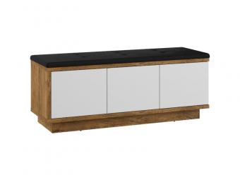 Meblocross meble Hybrid HYB-02 pad - burgundi tölgy/fényes fehér/madryt 9100 Elemes nappali bútorok
