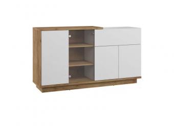 Meblocross meble Hybrid HYB-08 komód - craft arany/fényes fehér Elemes nappali bútorok