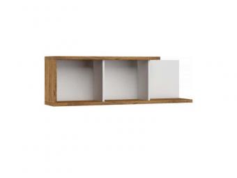 Meblocross meble Hybrid HYB-15 fali polc - fehér/burgundi tölgy Elemes nappali bútorok