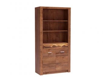 Jarstol meble Indianapolis I-05 polcos szekrény - világos köris Elemes nappali bútorok