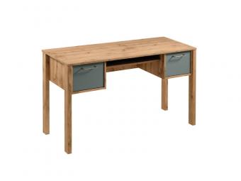 Gala meble Indigo BIU2S íróasztal - wotan tölgy/zöld Elemes nappali bútorok