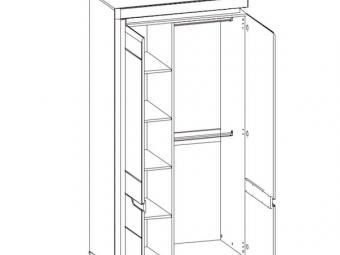Irma IM-09 akasztós polcos szekrény
