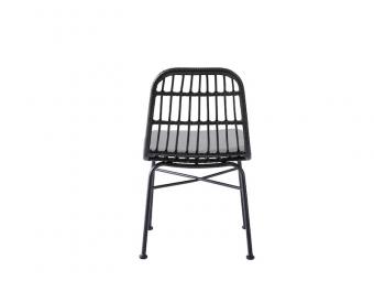 Halmar meble K-401 szék - fekete/fekete rattan/szürke Kerti bútor