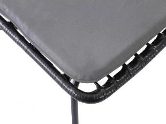 Halmar meble K-401 szék - fekete/fekete rattan/szürke Kerti bútor