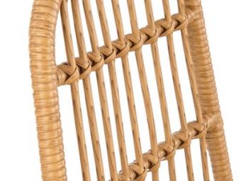 Halmar meble K-401 szék - fekete/natur rattan/sötét szürke Kerti bútor