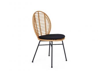 Halmar meble K-472 szék - fekete/natur rattan Étkező