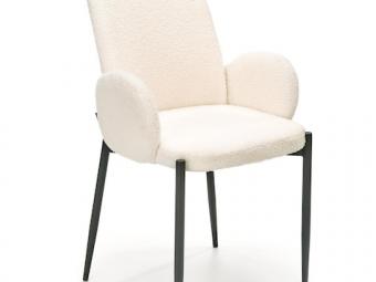 Halmar meble K-477 szék - fekete/bolyhos fehér Étkező