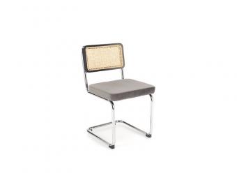 Halmar meble K-504 szék - cróm/bluvel 14/natur pp/fekete Étkező