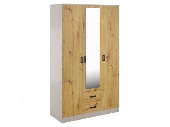 Mebelbos meble Kami SZL3D2S gardróbszekrény - kasmir/artisan tölgy Elemes hálószobák