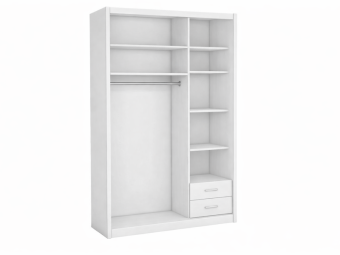 Jarstol meble Karol tolóajtós gardróbszekrény 1 - alpesi fehér Hálószoba