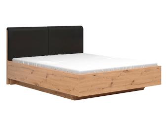 BRW Meble Lamea LOZ160B2 franciaágy keret - artisan tölgy/fekete Elemes nappali bútorok