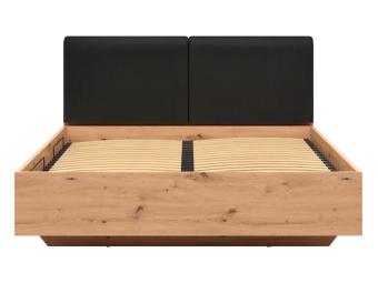 BRW Meble Lamea LOZ160B2 franciaágy keret - artisan tölgy/fekete Elemes nappali bútorok