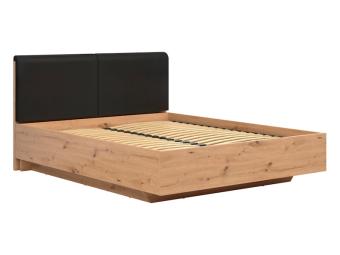 BRW Meble Lamea LOZ160B2 franciaágy keret - artisan tölgy/fekete Elemes nappali bútorok