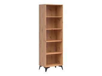 BRW Meble Lamea REG196 nyitott szekrény - fekete/artisan tölgy Elemes nappali bútorok