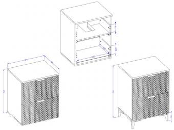 Helvetia meble Laura 47 fali elem - fekete Elemes fürdőszoba bútorok