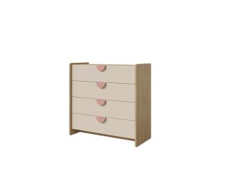 Jurek meble Lexi 10 komód - cremona tölgy/macadamia/púder Elemes ifjúsági bútorok