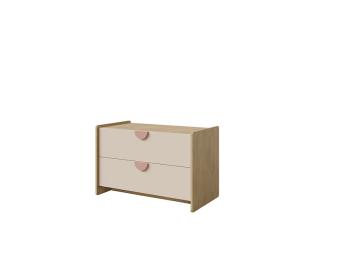 Jurek meble Lexi 11 komód - cremona tölgy/macadamia/púder Elemes ifjúsági bútorok