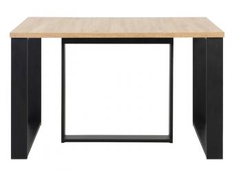 BRW Meble Loft 130/280 étkezőasztal - fekete/artisan tölgy Étkező