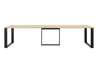 BRW Meble Loft 130/330 étkezőasztal - fekete/artisan tölgy Étkező